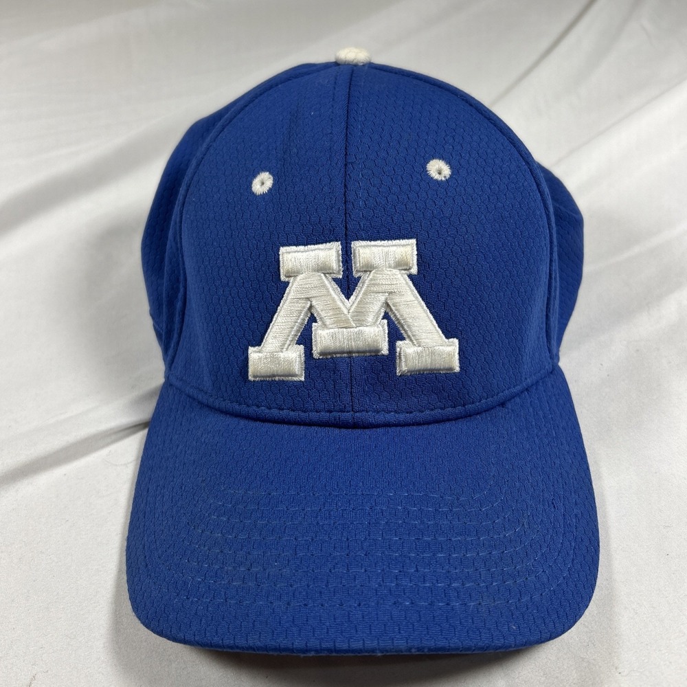 Minnesota Gophers Hat Blue White Alternate Adjustable Trucker Mesh Cap Pukka